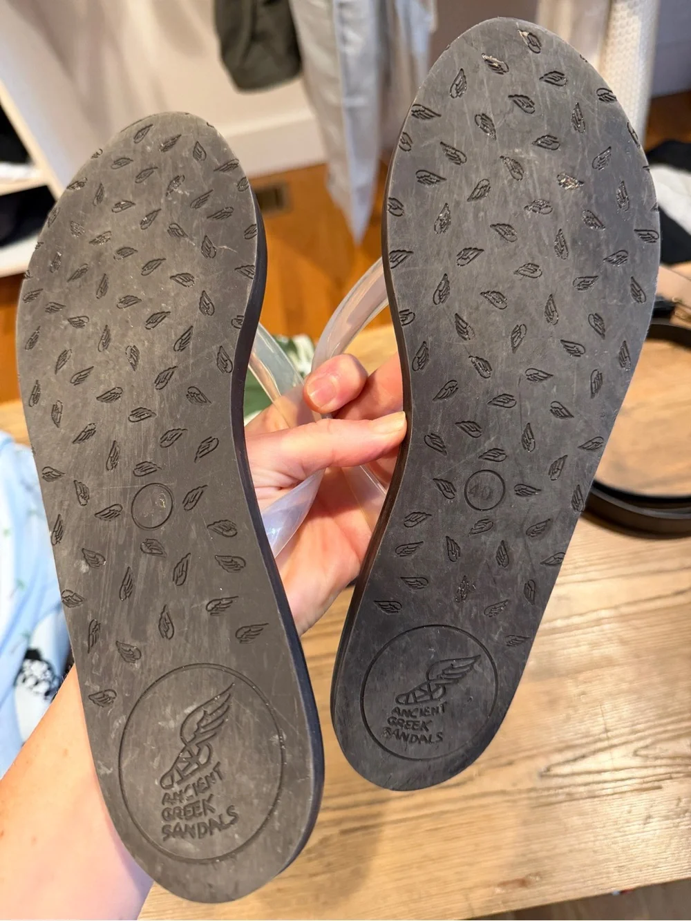 Ancient Greek Sandals Flip-Flops with Clear Straps